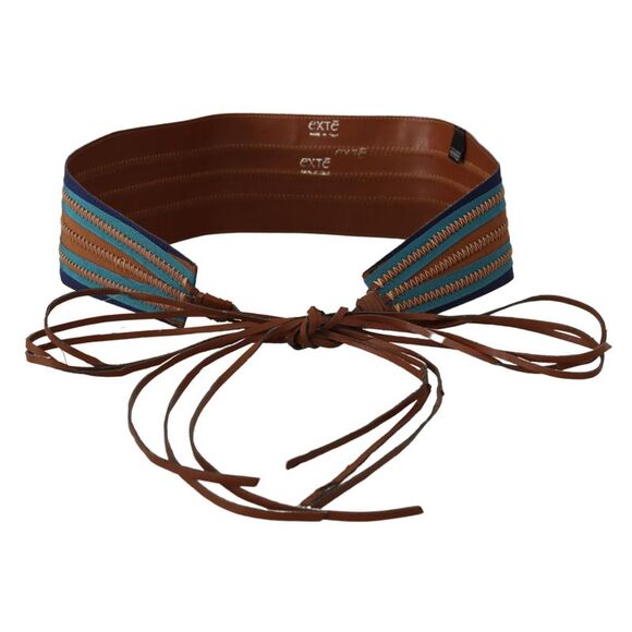 Exte BEL8098 Wide Fabric Belt Women Brown Belts